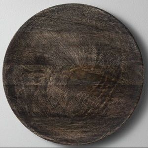 Hearth and Hand - Distressed Wood Plate Charger Black (set of 2)